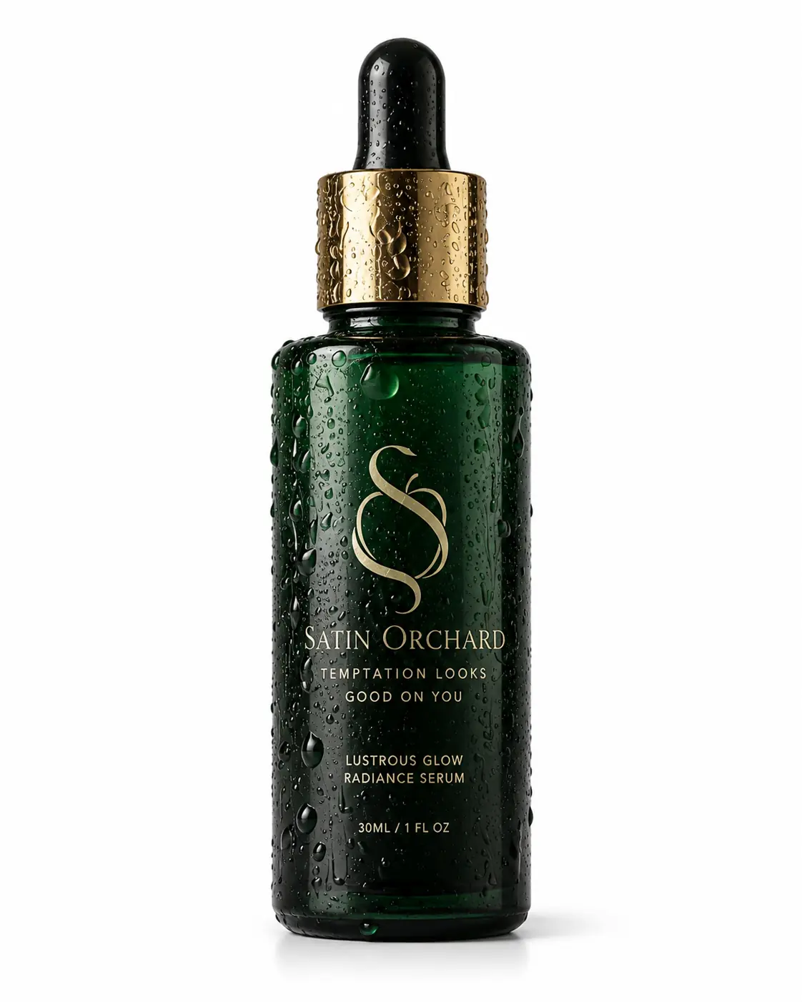 Satin Orchard lustrous glow radiance serum bottle