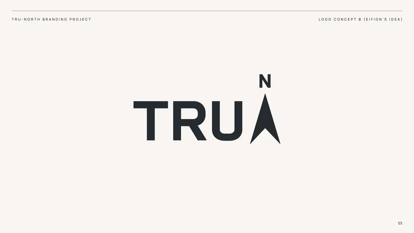 Angular Tru-North compass logo route